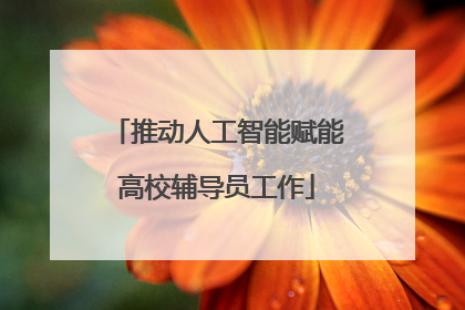 推动人工智能赋能高校辅导员工作
