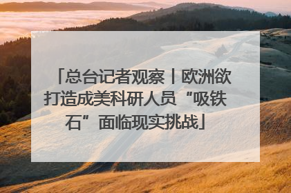 总台记者观察丨欧洲欲打造成美科研人员“吸铁石”面临现实挑战