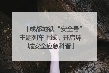 成都地铁“安全号”主题列车上线，开启环城安全应急科普