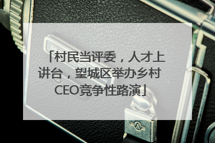 村民当评委，人才上讲台，望城区举办乡村CEO竞争性路演