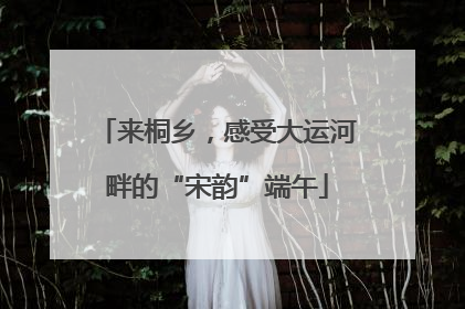来桐乡，感受大运河畔的“宋韵”端午