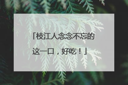 枝江人念念不忘的这一口，好吃！