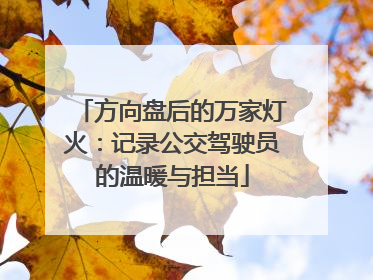 方向盘后的万家灯火：记录公交驾驶员的温暖与担当