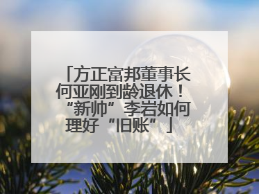 方正富邦董事长何亚刚到龄退休！“新帅”李岩如何理好“旧账”