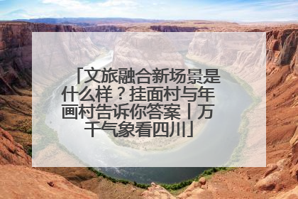 文旅融合新场景是什么样？挂面村与年画村告诉你答案丨万千气象看四川