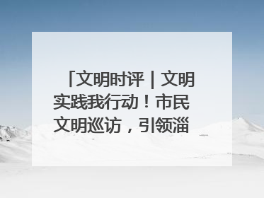 文明时评｜文明实践我行动！市民文明巡访，引领淄博全民志愿