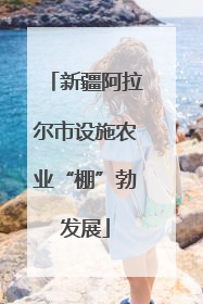 新疆阿拉尔市设施农业“棚”勃发展