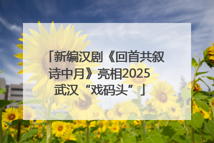 新编汉剧《回首共叙诗中月》亮相2025武汉“戏码头”