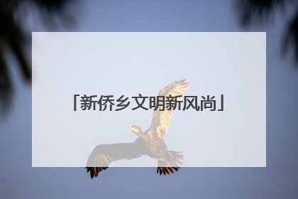 新侨乡文明新风尚