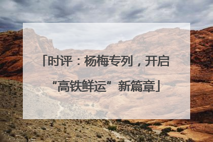 时评：杨梅专列，开启“高铁鲜运”新篇章