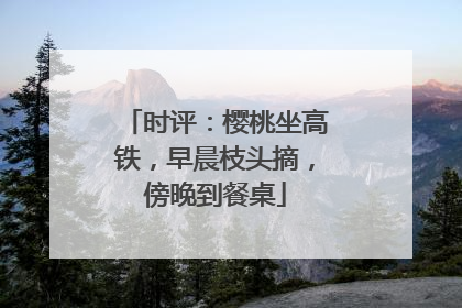 时评：樱桃坐高铁，早晨枝头摘，傍晚到餐桌