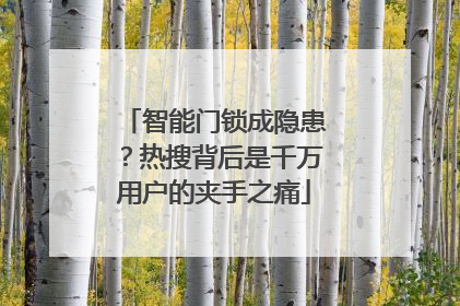 智能门锁成隐患？热搜背后是千万用户的夹手之痛