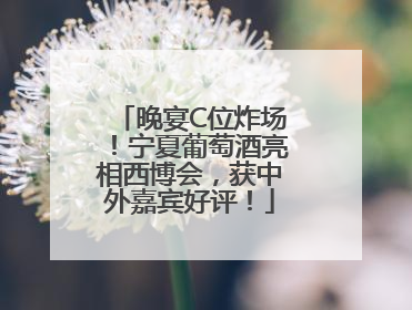 晚宴C位炸场！宁夏葡萄酒亮相西博会，获中外嘉宾好评！