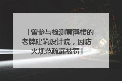 曾参与检测黄鹤楼的老牌建筑设计院，因防火规范疏漏被罚