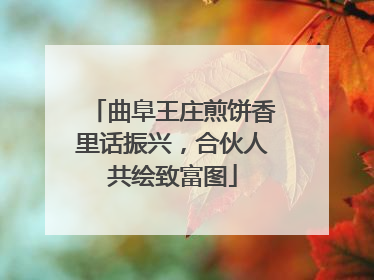 曲阜王庄煎饼香里话振兴，合伙人共绘致富图