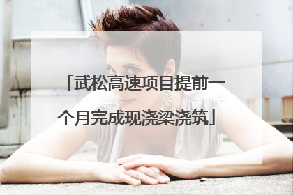 武松高速项目提前一个月完成现浇梁浇筑