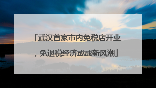武汉首家市内免税店开业，免退税经济或成新风潮