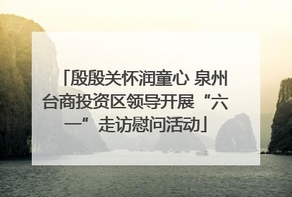 殷殷关怀润童心 泉州台商投资区领导开展“六一”走访慰问活动