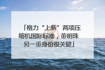 格力“上新”两项压缩机国际标准，董明珠另一重身份很关键
