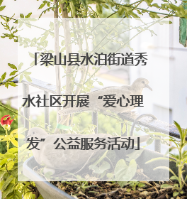 梁山县水泊街道秀水社区开展“爱心理发”公益服务活动