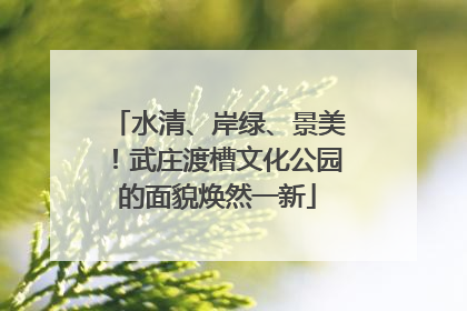 水清、岸绿、景美！武庄渡槽文化公园的面貌焕然一新