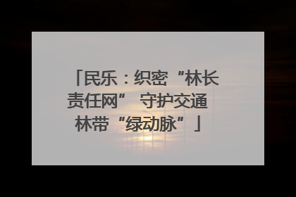 民乐：织密“林长责任网” 守护交通林带“绿动脉”