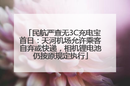 民航严查无3C充电宝首日：天河机场允许乘客自弃或快递，相机锂电池仍按原规定执行