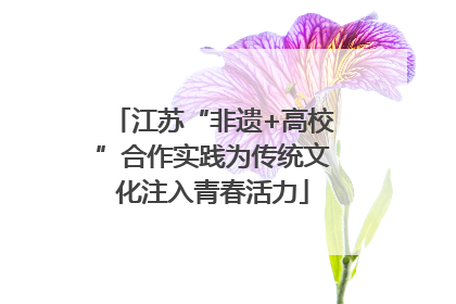 江苏“非遗+高校”合作实践为传统文化注入青春活力