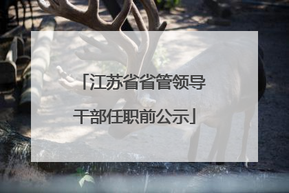 江苏省省管领导干部任职前公示