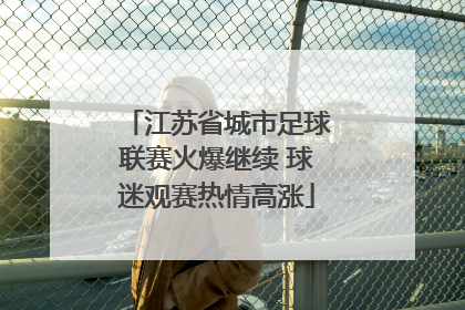 江苏省城市足球联赛火爆继续 球迷观赛热情高涨