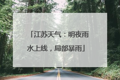 江苏天气：明夜雨水上线，局部暴雨