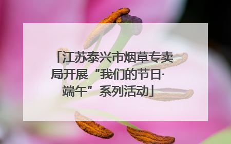 江苏泰兴市烟草专卖局开展“我们的节日·端午”系列活动