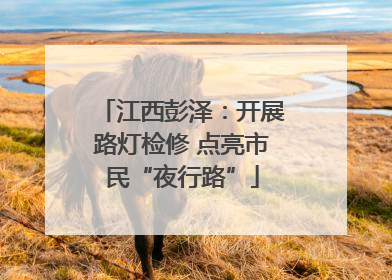 江西彭泽：开展路灯检修 点亮市民“夜行路”