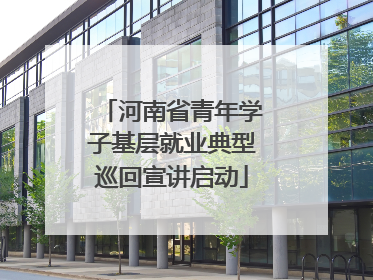 河南省青年学子基层就业典型巡回宣讲启动