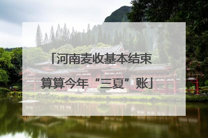 河南麦收基本结束 算算今年“三夏”账