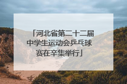 河北省第二十二届中学生运动会乒乓球赛在辛集举行