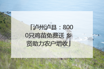 泸州泸县：8000只鸡苗免费送 乡贤助力农户增收