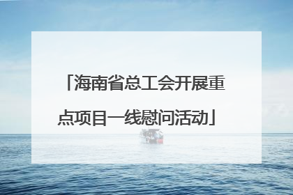海南省总工会开展重点项目一线慰问活动
