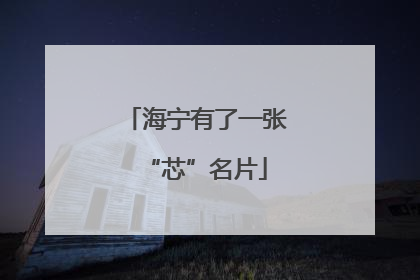 海宁有了一张“芯”名片