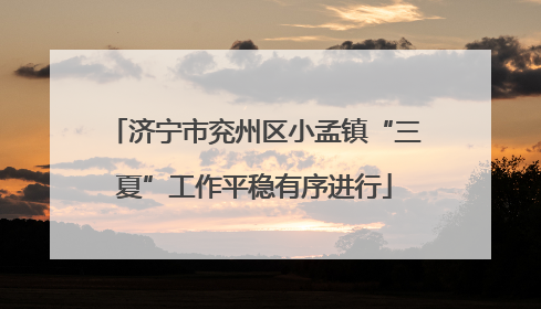 济宁市兖州区小孟镇“三夏”工作平稳有序进行