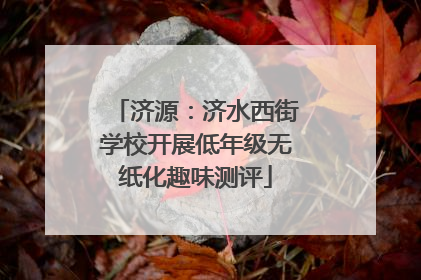 济源：济水西街学校开展低年级无纸化趣味测评