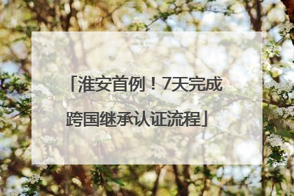 淮安首例！7天完成跨国继承认证流程
