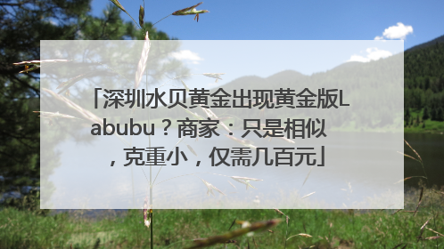 深圳水贝黄金出现黄金版Labubu？商家：只是相似，克重小，仅需几百元