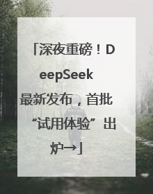 深夜重磅！DeepSeek最新发布，首批“试用体验”出炉→