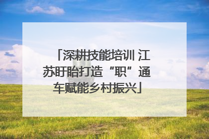 深耕技能培训 江苏盱眙打造“职”通车赋能乡村振兴