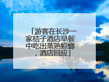 游客在长沙一家桔子酒店早餐中吃出蒸熟蟑螂，酒店回应