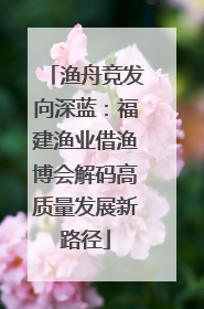 渔舟竞发向深蓝：福建渔业借渔博会解码高质量发展新路径