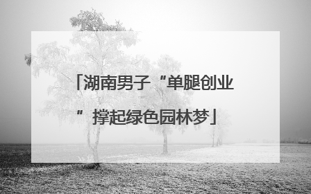 湖南男子“单腿创业”撑起绿色园林梦