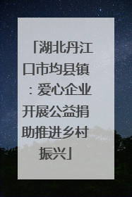 湖北丹江口市均县镇：爱心企业开展公益捐助推进乡村振兴
