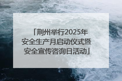 荆州举行2025年安全生产月启动仪式暨安全宣传咨询日活动